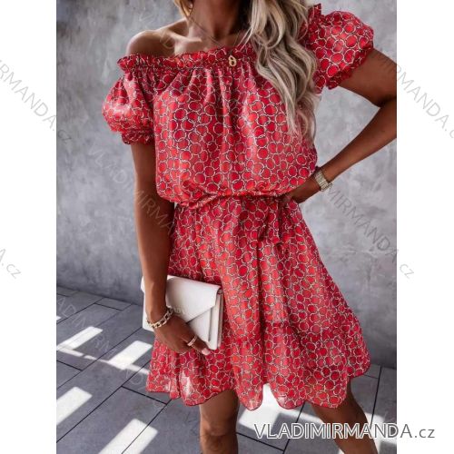 Summer long sleeve flowered women's dress (UNI S / L) ITALIAN FASHION IMK20150