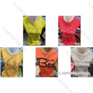 T-shirt short sleeve with lace women (uni s / m) TURKISH FASHION TM920024