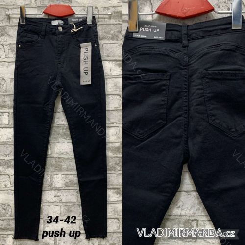 Jeans pants leatherette with zip (XXS-L) LAULIA JWA20108