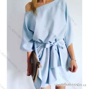 Šaty elegantní motýlkové dlouhý rukáv dámské (S/M ONE SIZE) ITALSKÁ MÓDA IMWK21EB21985