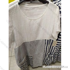 Šaty letní dámské krátký rukáv nadrozměr (XL-XXL one size) ITALSKá MODA IM721130