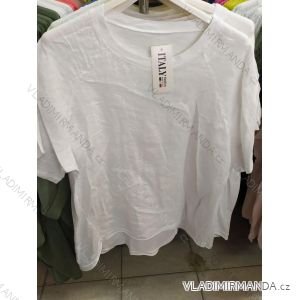 Tričko tunika krátký rukáv dámská nadrozměr (uni xl/2xl) ITALSKá MóDA IM721143