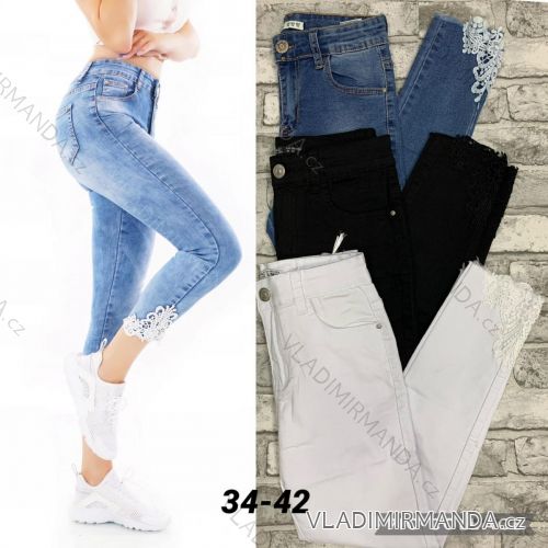 Rifle jeans 3/4 dlouhé dámské (XS-XL) JEANS JAW214020