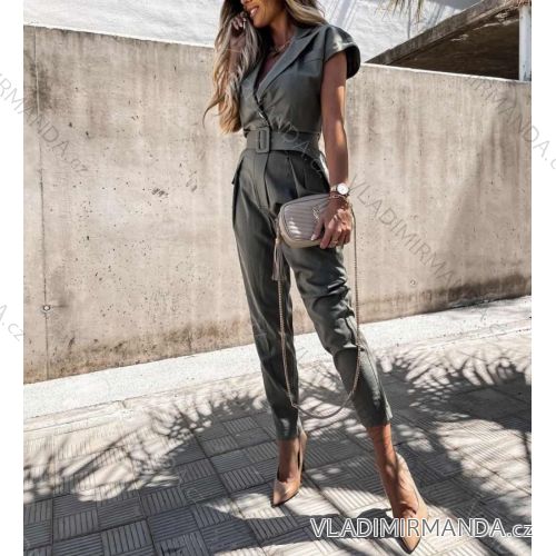 Women's overall overalls with straps with slit women (UNI S / L) TURKISH FASHION IMK20089