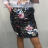 Summer short skirt with flowers ladies oversized (uni xl-xxl) ITALIAN FASHION IMB20219 L / XL white