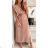 Dress with 3/4-sleeve ladies pocket (uni sl) ITALIAN Fashion IMWD20527 <p>khaki</p> S / M