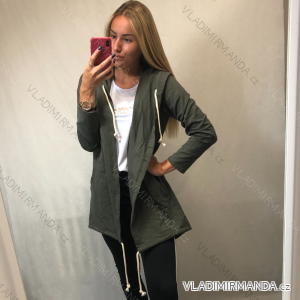 Cardigan s kapucí dámský (S/M one size) ITALSKá MóDA MIE007 IM518003-1