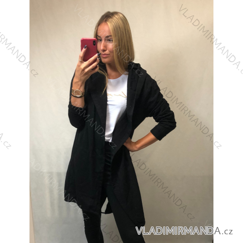 Cardigan bavlněný s kapucí dámský (uni s/m/l) ITALSKá MóDA IM521007