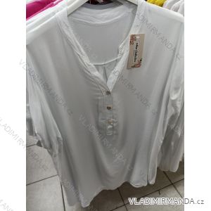 Šaty košilové 3/4 krátký rukáv dámské (S/M/L ONE SIZE) ITALSKÁ MODA IM721170