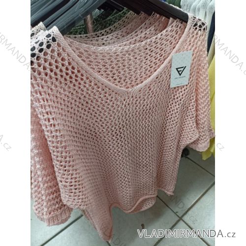 Svetr tenký 3/4 krátký rukáv dámský (S/M/L ONE SIZE) ITALSKá MODA IM721181