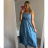 Denim Long Summer Women's Strapless Dress (S / M ONE SIZE) ITALIAN FASHION IM721175