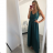 Long summer satin dress with straps women with belt (UNI S / M) ITALIAN FASHION IMM22INFINITE
