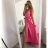 Long summer satin dress with straps women with belt (UNI S / M) ITALIAN FASHION IMM22INFINITE