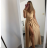 Long summer satin dress with straps women with belt (UNI S / M) ITALIAN FASHION IMM22INFINITE