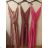 Long summer satin dress with straps women with belt (UNI S / M) ITALIAN FASHION IMM22INFINITE