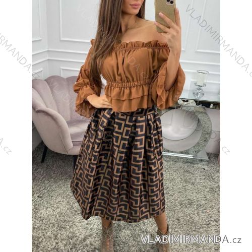 Top blouse chiffon long sleeve women (S / M ONE SIZE) ITALIAN FASHION IMWY21740