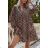 Elegant Leopard Long Sleeve Women's Dress (SM one size) ITALIAN FASHION IMWA214402