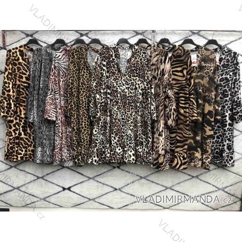 Women's Long Sleeve Leopard Dress (S / M ONE SIZE) ITALIAN FASHION IMWD216131