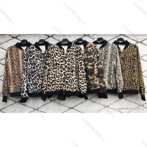 Mikina dlouhý rukáv leopard dámská (S/M/L ONE SIZE) ITALSKÁ MÓDA IMWD216151