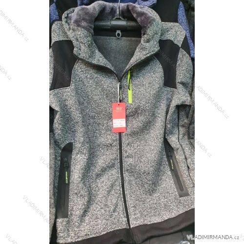 Bunda teplá na zip pánská nadrozměrná (4XL-7XL) DALEF HKD21001