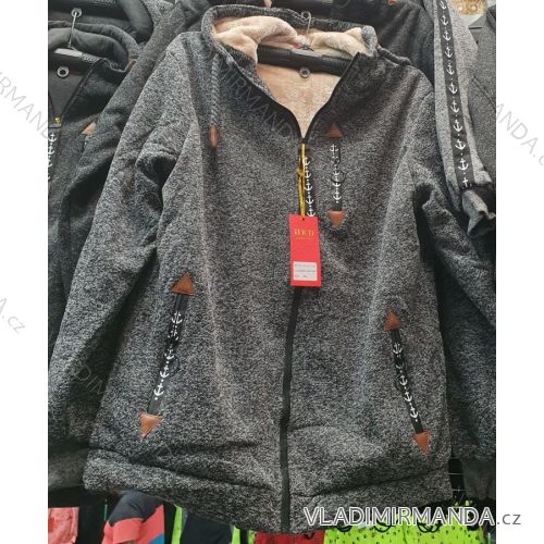 Bunda teplá na zip pánská nadrozměrná (4XL-7XL) DALEF HKD21002