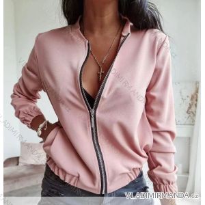 Mikina bomber na zip dámská (S/M ONE SIZE) ITALSKÁ MÓDA IMWE216429