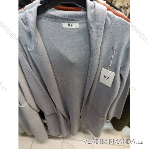 Cardigan bavlněný dlouhý rukáv dámský (S/M/L ONE SIZE) ITALSKÁ MÓDA FMB21013