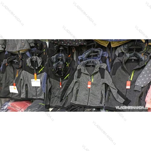 Mikina na zip s kapucí pánská nadrozměrná (L-3XL) HKD HKD21014