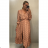 Elegant Shirt Dress Long Sleeve Women (UNI S / L) ITALIAN FASHION IMWA21115