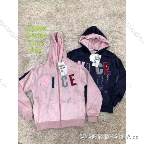 Sweatshirt warm velvet adolescent girls (134-164) SAD SAD19CH5994