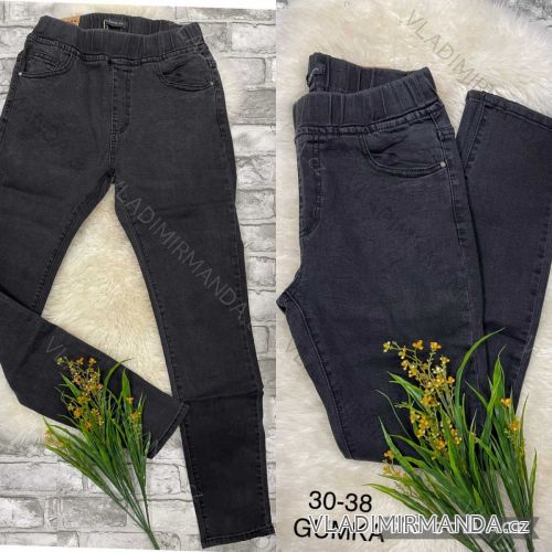 Rifle jeans dlouhé guma v pase dámské (30-38) KATHY JEANS JAW216615