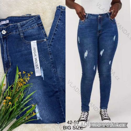 Rifle jeans dlouhé dámské nadrozměr (42-50) JEANS JAW216618