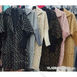 Cardigan long alpaca long sleeve women (S / M ONE SIZE) ITALIAN FASHION IMWA216644