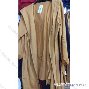 Cardigan s kapucí dlouhý rukáv dámská (L/XL ONE SIZE) ITALSKÁ MÓDA IM621040