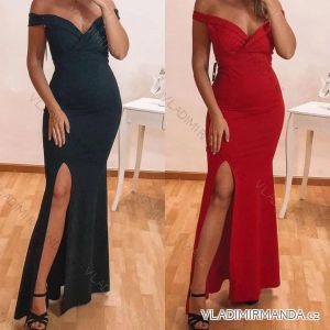 Šaty elegantní dlouhé bez rukávů dámské (S/M ONE SIZE) ITALSKÁ MÓDA IMM211431