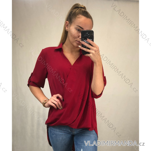 Košile/halenka 3/4 rukáv dámská oversize (S/M ONE SIZE) ITALSKá MóDA IMM21103