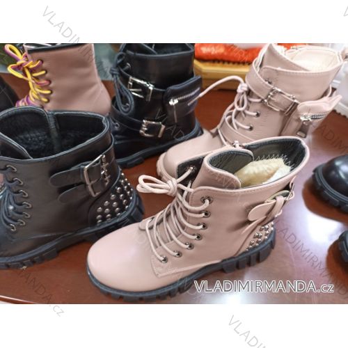 Topánky členkové zateplené detské dorast dievčenské (31-36) CCPSHOES OBCP21059