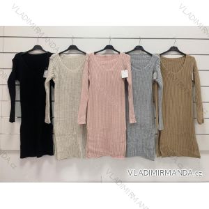 Women's Knitted Long Sleeve Dress (S / M ONE SIZE) ITALIAN FASHION IMWY217094