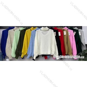 Women's Long Sleeve Turtleneck Sweater (S / M ONE SIZE) ITALIAN FASHION IMWB217111