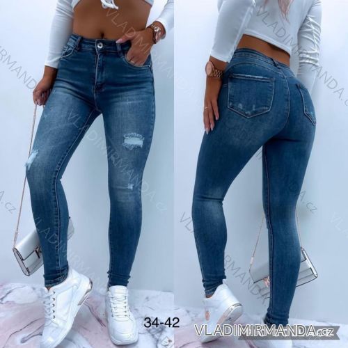 Rifle jeans dlouhé dámské (34-42) JEANS JAW21227