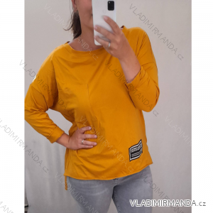 Tričko - tunika dlouhý rukáv dámské nadrozměr (uni XL/XXL) ITALSKá MODA IM721444