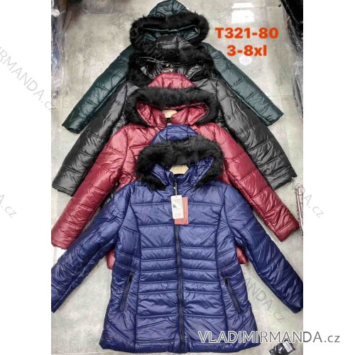 Bunda s kapucí na zip dlouhý rukáv dámská nadrozměr (3XL-8XL) POLSKÁ MÓDA PMWT21T321-80