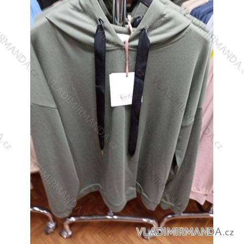 Mikina s kapucí dámská (S/M ONE SIZE) ITALSKÁ MÓDA IMP21269