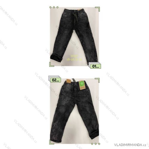 Kalhoty rifle jeans zateplené dětské  chlapecké (4-12 LET) POLSKÁ MÓDA HKW21GBH9037