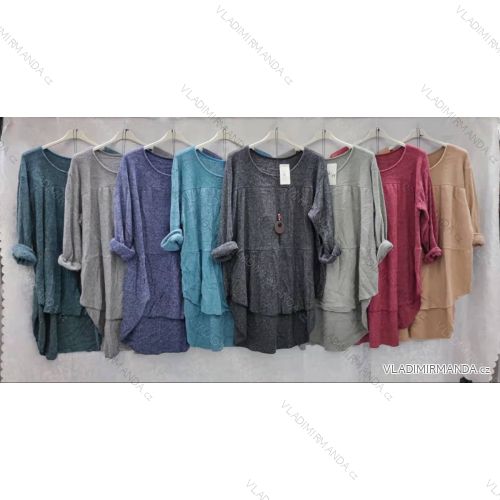 Long Sleeve Dress with Pendant Women's Oversized (3XL / 4XL ONE SIZE) ITALIAN FASHION IMWQ2115022