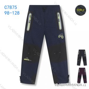 Outdoor pants insulated with fleece for children, girls and boys (98-128) KUGO C7875