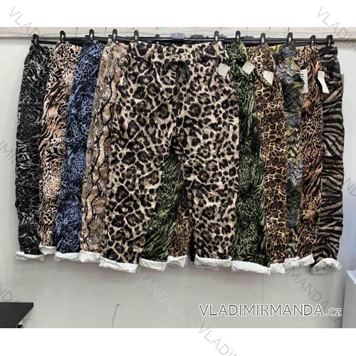 Women's long stretch leopard trousers (S / M ONE SIZE) ITALIAN FASHION IMWA2171225