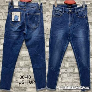 Rifle jeans dlouhé dámské nadrozměr (38-48) JEANS JAW21252