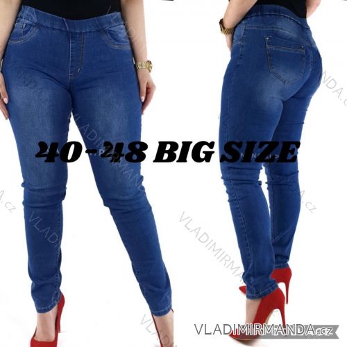 Rifle jeans dlouhé dámské nadrozměr (40-48) JEANS JAW21265