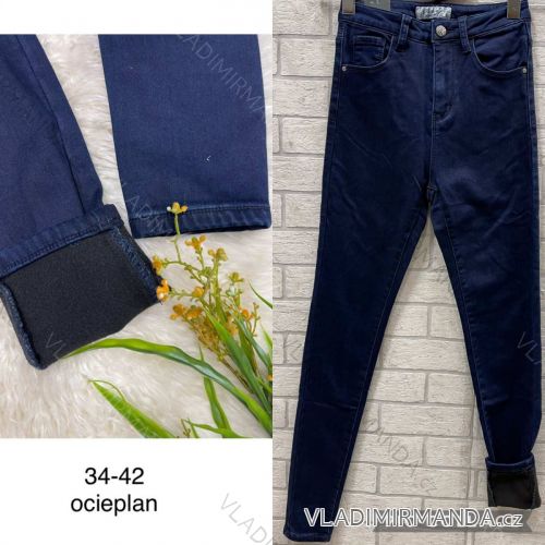 Rifle jeans dlouhé zateplené flaušem dámské (34-42) JEANS JAW217523